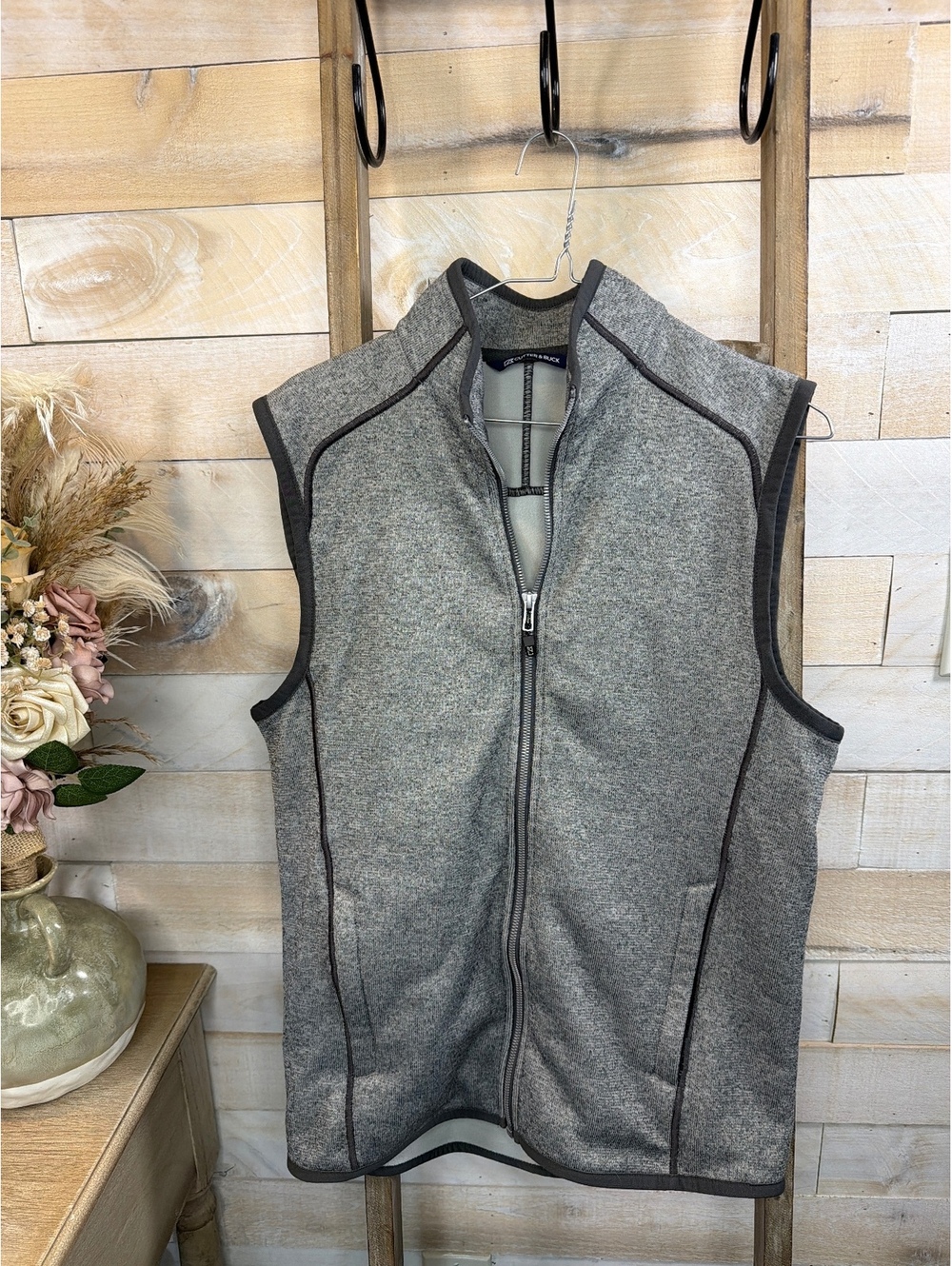Cutter & Buck Gray Polyester Fleece Vest